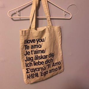 I Love You tote bag
